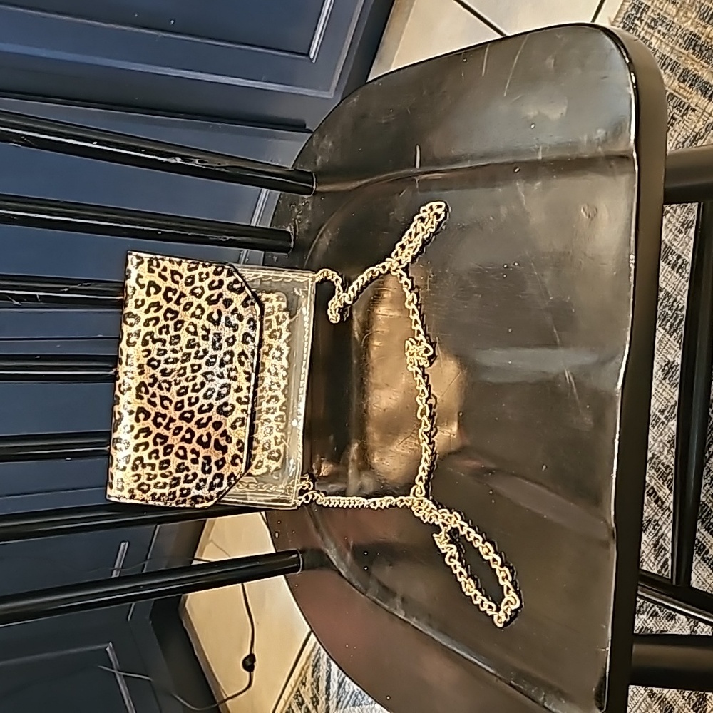 Leopard print small purse